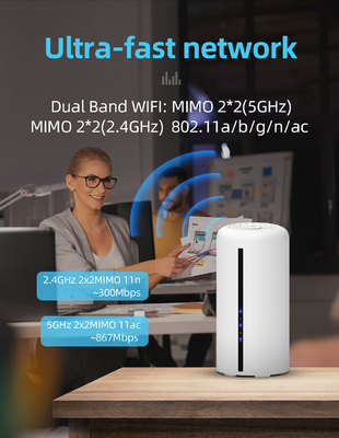 সিম কার্ড 1800Mbps আনলক সহ মোবাইল ডুয়াল ব্যান্ড 5Ghz ওয়াইফাই রাউটার