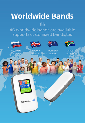 2700mAh-3000mAh পকেট ওয়াইফাই মডেম আনলক করা স্ক্রীন সহ MIFI মোবাইল 4G রাউটার
