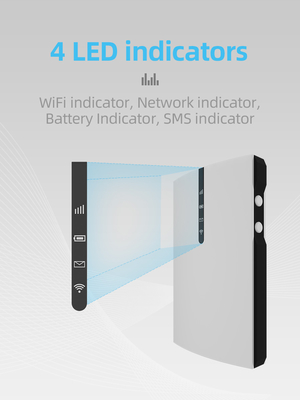 ভ্রমণের জন্য উচ্চ গতির 150Mbps মোবাইল হটস্পট 4G Lte রাউটার 2100mAh ব্যাটারি