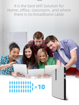 ভ্রমণের জন্য উচ্চ গতির 150Mbps মোবাইল হটস্পট 4G Lte রাউটার 2100mAh ব্যাটারি